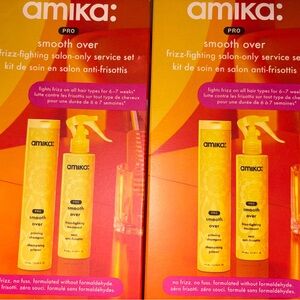 Amika Smooth Over Frizz-Fighting Set - Yellow and Orange